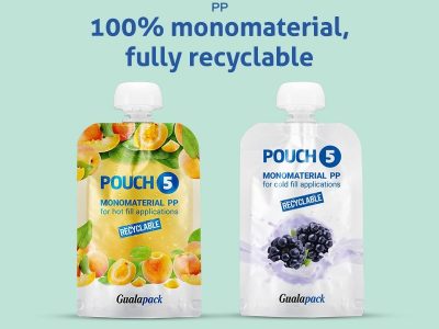 Gualapack launches the first 100% monomaterial recyclable pouches.