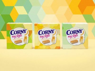 Unique Packaging made from Printa™ for CORNY muesli bars