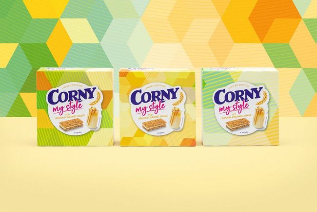 Unique Packaging made from Printa™ for CORNY muesli bars
