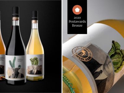 Wildly Crafted’s natural beauty icon and Estal’s Sommelier collection, awarded at the Pentawards 2020