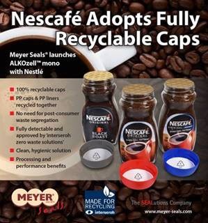 Meyer Seals has launched its ALKOzell™ mono with brand owner Nestlé for its NESCAFÉ brand