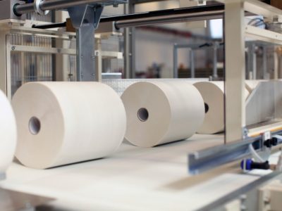 Microline supplies Roto – Cart with a complete roll wrapping and overpacking system