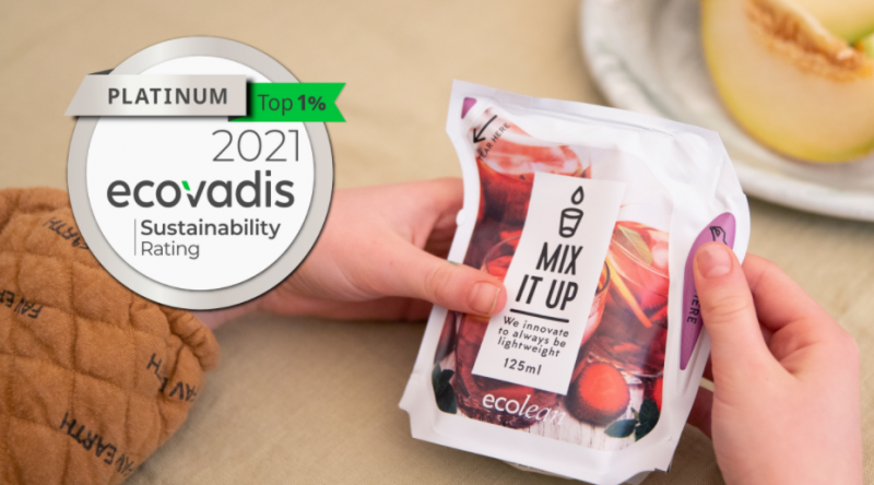 Ecolean placed in top 1% globally in sustainability, by EcoVadis