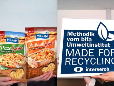 Interseroh Certifies New Grated Cheese Packaging from Milram with Good Recycling Capability