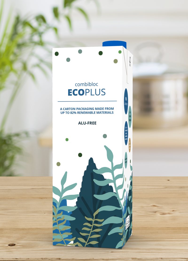 SIG extends combibloc ECOPLUS aluminium-free packaging material