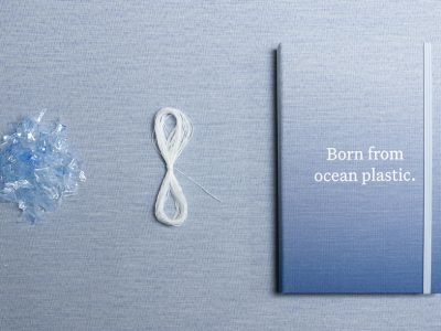 Toile Ocean: The first book cover made from recycled ocean-bound plastic