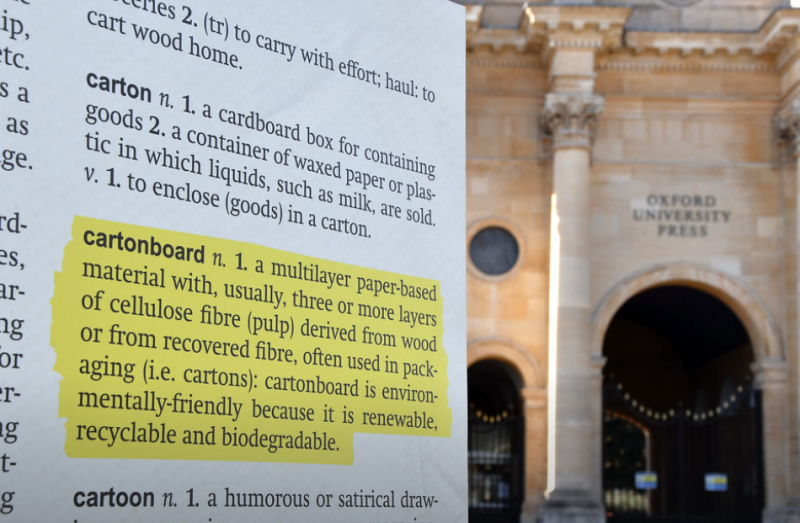 Have a word! Students join campaign to get ‘cartonboard’ into the Oxford English Dictionary
