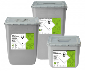 The world’s first UN-approved clinical waste container made from post-consumer recycled plastic is launched in the UK