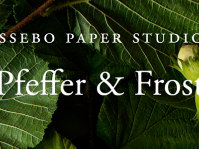 Lessebo Paper Studio collaborates with Pfeffer & Frost