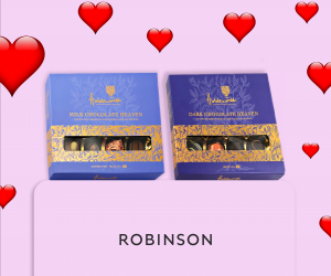 Exquisite Holdsworth chocolates and sustainable Robinson packaging; the perfect match this Valentines.