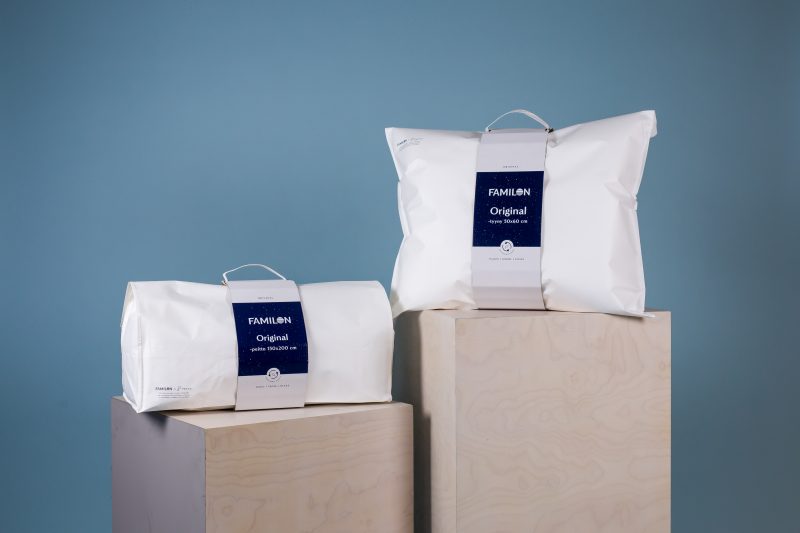 Familon uses Paptic® in its new plastic-free packaging line for pillows and quilts