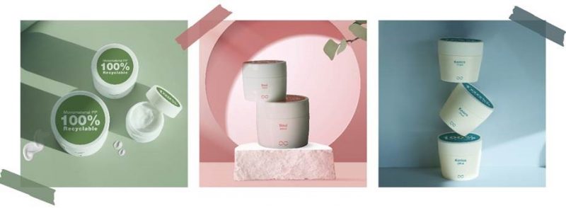 Monomaterial jars for effortless recycling