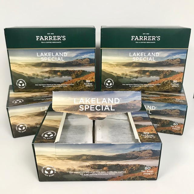 Farrer’s signature Lakeland Special Tea now in 100% biodegradable tea bags