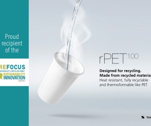 Starlinger viscotec: Heat resistant and fully recyclable rPET100 material wins Re|focus Sustainable Innovation in Material Award 2022