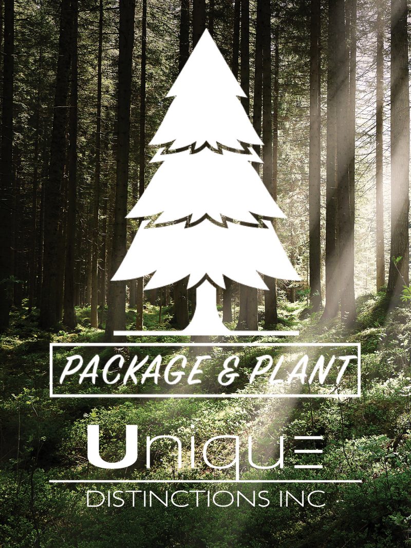 Unique Distinctions create packaging program, planting trees in conjunction with purchase of sustainable packaging
