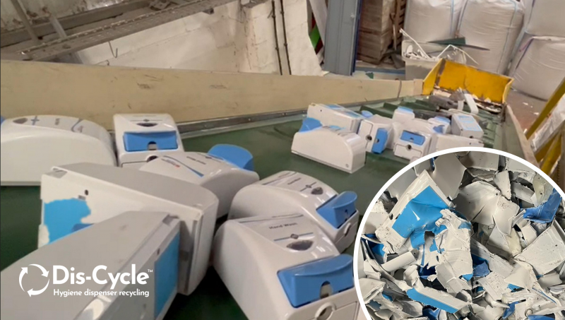 UPWOOD CLEANING & HYGIENE PIONEERS HYGIENE DISPENSER RECYCLING INITIATIVE