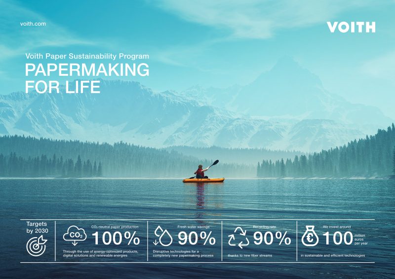 Voith Paper launches sustainability program “Papermaking for Life” and invests around 100 million euros per year to achieve the most sustainable and efficient paper production