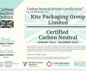 Kite Packaging’s Second Year of Carbon Neutrality