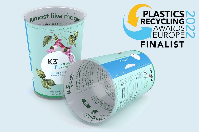 Plastics Recycling Awards Europe 2022 finalist: self-separating cup K3® r100 highlights importance of sustainable packaging innovations