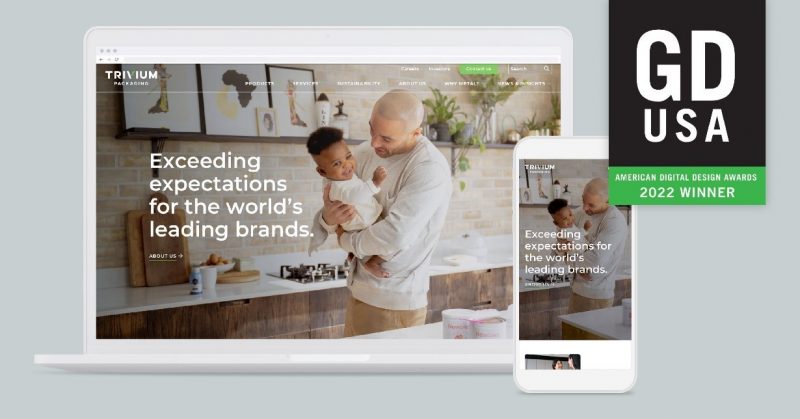 NEWLY INNOVATED WEBSITE DESIGN FROM TRIVIUM PACKAGING WINS GDUSA DIGITAL DESIGN