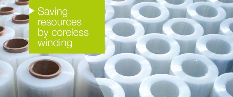 Sustainability in stretch film production:Less paper cores – less carbon footprint