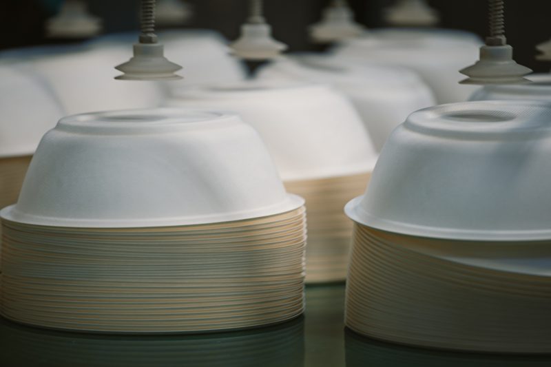 A 100% ECO rigid takeaway food packaging produced in EU