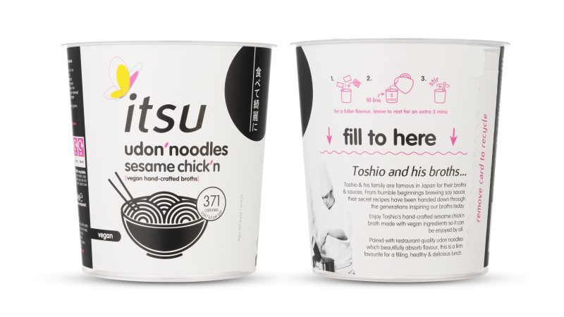 Itsu swaps to more sustainable packaging for its instant noodles
