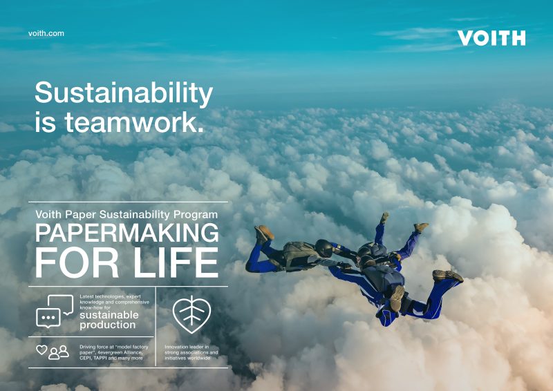 As the leading technology partner in the cross-sector industrial alliance 4evergreen, Voith is committed to a recycling rate of 90 percent by 2030