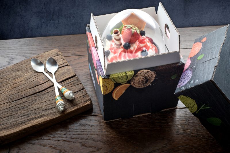Sustainable ice cream packaging with two cooling zones for delivery services and take away wins German Packaging Award 2022.