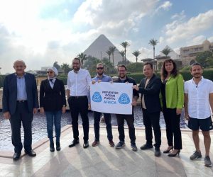 Prevented ocean plastic Africa launches to help THE GLOBAL PROGRAMME stop enough plastic bottles to fill a great pyramid from reaching the ocean in next 18 months
