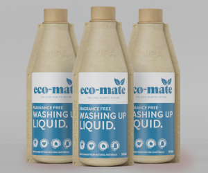 SUPA produces the worlds first plastic free paper bottles for laundry and washing up liquids under the eco-mate brand